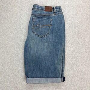 DKNY Jean Denim Shorts Womens 16 Blue Ludlow Cuffed Bermuda Preppy Yacht Club